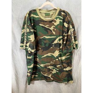Riflessi Shirt Adult‎ 2XL Green Camouflage Short Sleeve Pullover Tee Mens